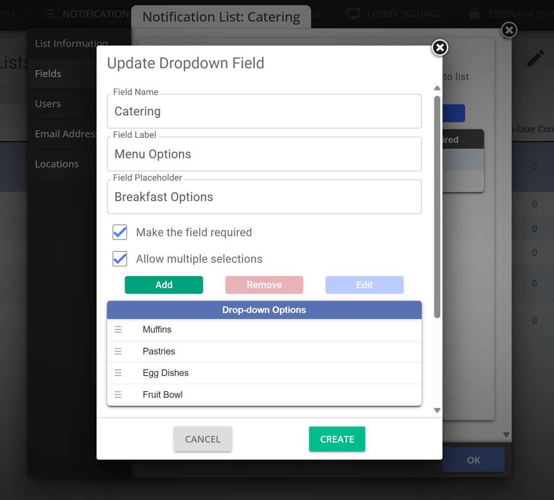 Dropdown Field