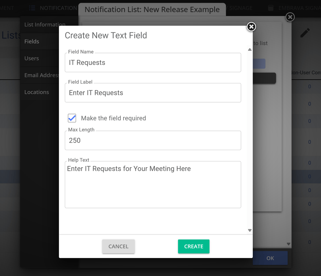 Text Field Example