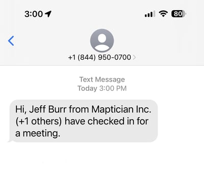 Text Message Meeting Notification